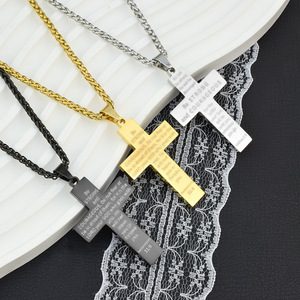 2026 New Exquisite Multiple Models <b>Titanium</b> Steel Cross Pendant Necklace Fashion Unisex's Necklaces Wholesale Jewelry Trendy - Product Image 4