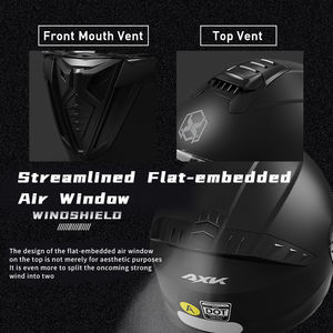 Nouveau <span class=keywords><strong>casque</strong></span> de moto de course intégral léger en ABS certifié Dot pour hommes Design rabattable avec double visière - Product Image 4