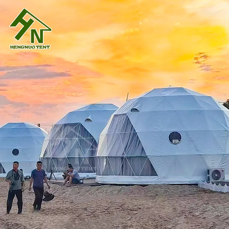 Cuatro estaciones glamping familia casa iglú complejo de lujo cúpula tiendas de campaña campamentos en la playa