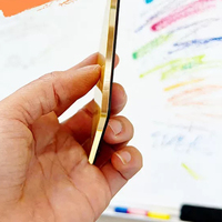 Tableau magnétique effaçable personnalisable en acrylique pour réfrigérateur, décoration intérieure avec surface effaçable à sec, aimant de réfrigérateur en acrylique