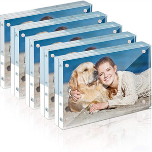 Formato acrilico chiaro supporto per foto <span class=keywords><strong>magnete</strong></span> per frigo doppio lato magnetico acrilico per foto <span class=keywords><strong>magnete</strong></span> - Product Image 3