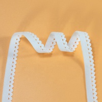 Bande de dentelle élastique en nylon à bord picoté pour lingerie et sous-vêtements