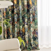 Rouleau de tissu pour rideaux imprimé sur mesure, rideaux floraux pour salon et chambre à coucher, rouleau de tissu pour rideaux de haute qualité, vente en gros de textiles