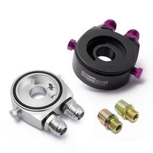 Addco-epman ตัวกรองน้ำมันอลูมิเนียม1.5 x M20อะแดปเตอร์จานแซนวิช1/8ชุดทำความเย็นน้ำมัน AN10 AN8 EPOL01 - Product Image 2