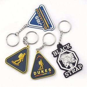 Custom Logo Personalized 2D 3D Business PVC Keyring Promotion Gifts Soft Rubber Injection Molded Metal Ring Attachment Keychains - Product Image 5