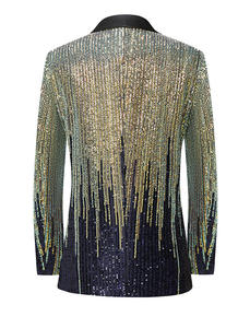 Cappotto da <span class=keywords><strong>uomo</strong></span> con paillettes <span class=keywords><strong>giacca</strong></span> formale da lavoro <span class=keywords><strong>giacca</strong></span> da <span class=keywords><strong>uomo</strong></span> monopetto con bottone - Product Image 6