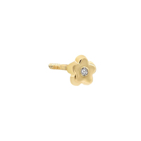 Zubehör 925 Sterling Silber Schmuck Hersteller 14 Karat vergoldet Zirkon Zirkon Blume Ohr stecker für Frauen