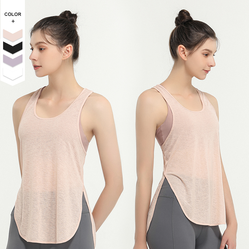 Exercise Wear Yoga Long Top Breathable Mesh Long Sport Vest Woman Beauty Back Womens Gym Tank Tops