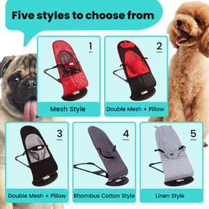 Mecedora de hierro ajustable para perros, cama mecedora portátil para acampar al aire libre para mascotas, cama elevada impermeable, estilo hamaca - Product Image 5