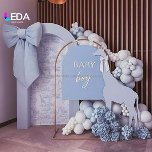 LEDA - Juego de Telones de Fondo Azules para Bodas, Diseño Único, Ideal para Decorar Arcos de Fondo para Fiestas de Boda - Product Image 1
