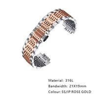 Bracelet de montre personnalisé en acier inoxydable 316L, étanche, maillons de bracelet de haute qualité, bracelet de montre de luxe