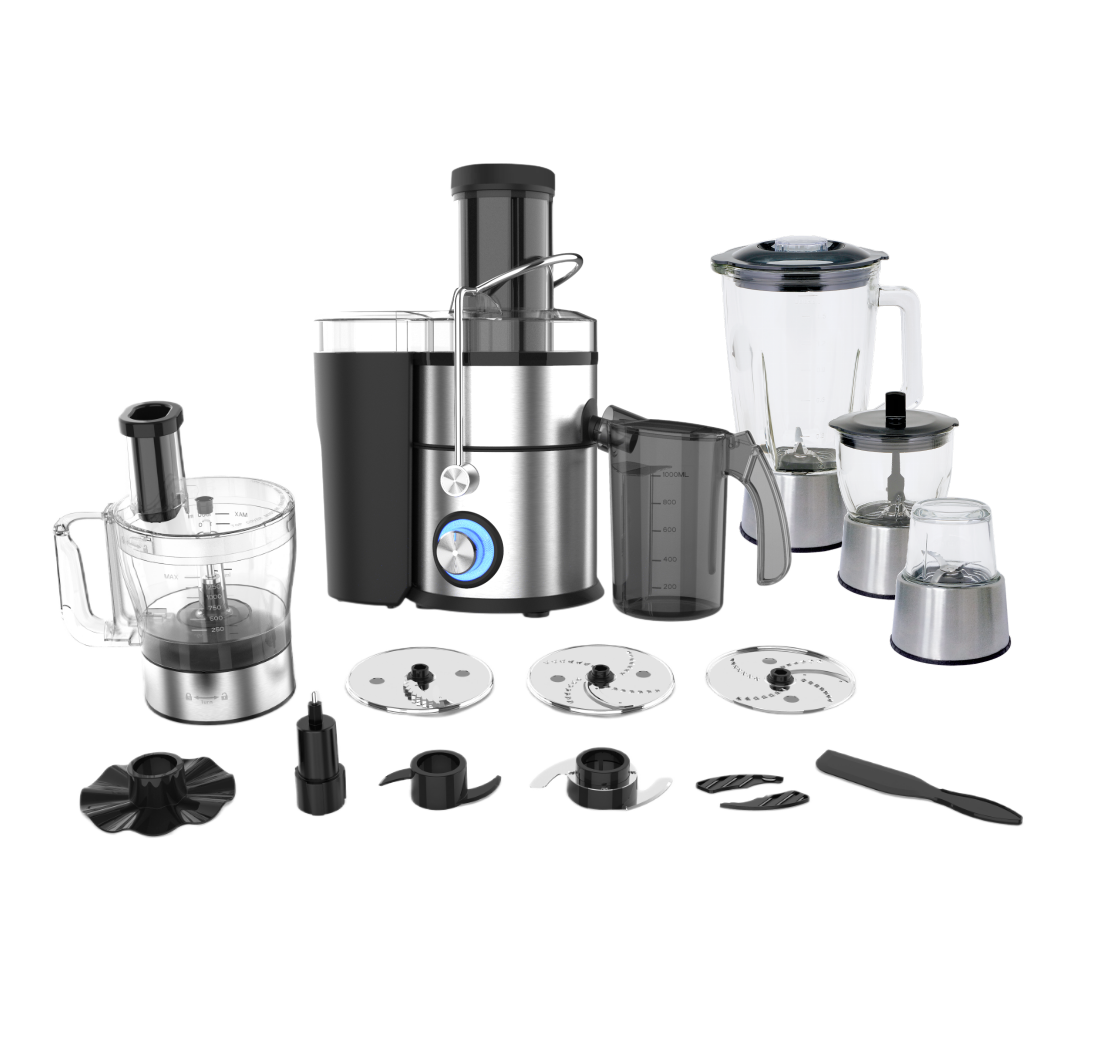 Cafulong Multi Function Food Processor Juicer Extractor Blender Grinder Meat Chopper All in 1 Home Appliances