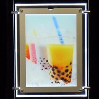 Emlak A4 çift yan akrilik aydınlatmalı Lightbox Poster fotoğraf LED çerçeveli ışık kutusu kare manyetik kristal pencere ekran