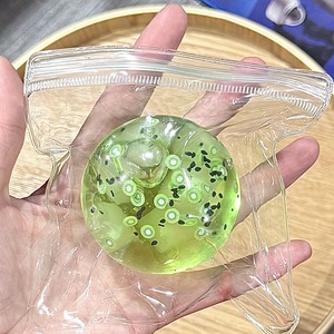 NOUVEAU Jouet à presser anti-stress en forme de boule de maltose, gelée de kiwi et de noix de coco, pour enfants et adultes, ambiance cool, cadeau de décompression - Product Image 1