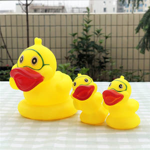 पदोन्नति 3pcs बच्चे बाथटब खिलौने फ्लोट लेटेक्स रबर पशु बच्चों के लिए सेट सिलिकॉन डाइविंग स्नान बतख - Product Image 3