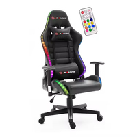 Fauteuil de Gaming Ergonomique Personnalisable avec Éclairage LED RGB, Design Moderne, Inclinable, en Cuir PU et Fer, Idéal pour la Maison et le Bureau (Vente en Gros)
