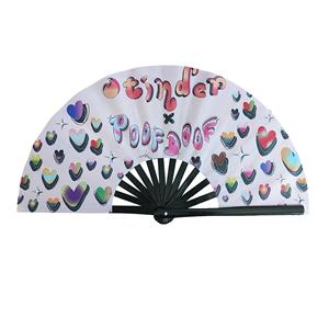 Ventilador de mano portátil <span class=keywords><strong>2023</strong></span> personalizado impreso plegable papel de bambú promocional ventilador de regalo grande - Product Image 5