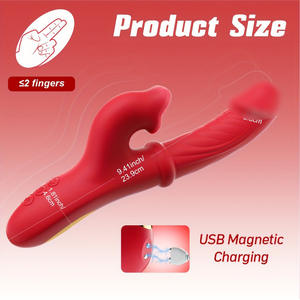 هزاز نسائي للنقطة G بـ10 ترددات مقاوم للماء مع خاصية الشفط التلسكوبي للبظر يعمل بالشحن عبر USB - Product Image 2