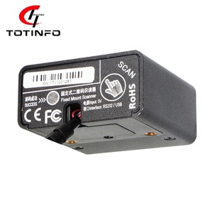 TOTINFO Lecteur de codes-barres 2D fixe, lecteur de codes QR, USB RS232 TTL, capteur CMOS, alliage d'aluminium, garantie de 2 ans, en stock, noir, SDK - Product Image 3