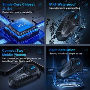 Auriculares para Casco de Motocicleta SU8, Resistentes al Agua, con Asistente de Voz con IA, Compatibles con Llamadas Manos Libres - Product Image 5