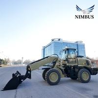 Chargeur à bras télescopique NIMBUS avec plusieurs configurations disponibles, bras télescopique et bras à levage élevé pour travaux agricoles, chargeur diesel