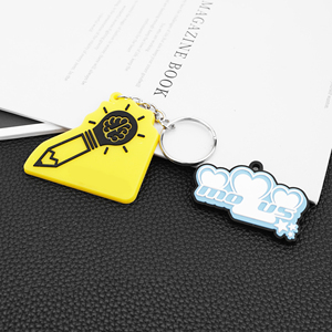 พวงกุญแจยางพีวีซีแบบนุ่ม2D พวงกุญแจของขวัญทางธุรกิจพวงกุญแจออกแบบโลโก้ได้ตามต้องการ - Product Image 4