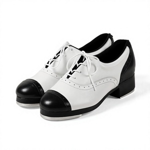Chaussures de claquettes pour femmes Baifa Danzo en cuir véritable noir, talon plat, style Oxford avec claquettes en aluminium, faible MOQ, OEM, ODM, DDP - Product Image 3
