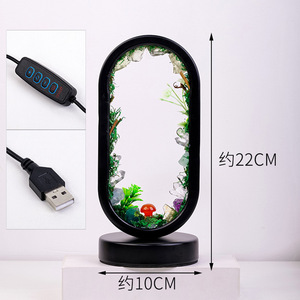 Lámpara <span class=keywords><strong>de</strong></span> Noche Ovalada <span class=keywords><strong>de</strong></span> Cristal Natural con Forma <span class=keywords><strong>de</strong></span> Hongo, Decoración Ambiental para Mesa <span class=keywords><strong>de</strong></span> Noche, Regalo - Product Image 2