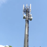 Tour monopôle galvanisée pour réseau de communication cellulaire