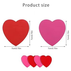 Notas Adhesivas en Forma de Corazón para el Día de San Valentín, Blocs de Notas Autoadhesivos para Oficina y Escuela, Hechos con Papel de Calidad - Product Image 2