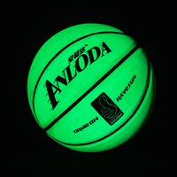 Ballon de basketball taille 7 en PU avec design holographique réfléchissant, durable, résistant à l'eau, pour l'entraînement, ballon lumineux de nuit