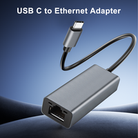 Adaptateur Ethernet Externe Portable en Alliage d'Aluminium 1 Gigabit USB-C 3.0 RJ45 LAN pour MacBook Pro Ordinateur Portable 10/100/1000 Mbps