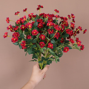 ช่อดอกกุหลาบประดิษฐ์ Ruilisi ดอกไม้ผ้าไหมสำหรับตกแต่งงานแต่งงานและบ้าน - Product Image 4
