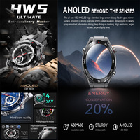 Nouvelle conception HW5 Ultimate 1,52 pouces TFT NFC Charge sans fil Application Wearfit Pro Surveillance du mouvement Suivi Montre intelligente