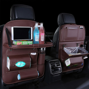Nueva bolsa de almacenamiento para asiento trasero de coche de cuero PU, organizador colgante para asiento trasero de coche