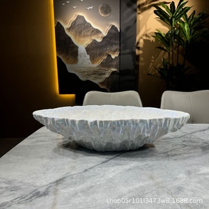 Piatto di Lusso per Sashimi di Salmone, Vassoio in Porcellana Stile Giapponese, Set per Servizio con Ghiaccio Secco, Piatti per Frutti di Mare, Colore Blu Profondo - Product Image 4