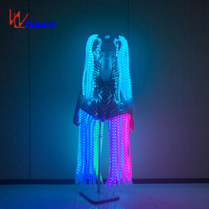 Ropa de Moda con LED para Dama, Trajes de <span class=keywords><strong>Baile</strong></span> Luminosos para Mujer, Ropa Brillante para Actuaciones en Discotecas, Bares, Fiestas y Escenarios - Product Image 5