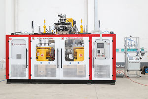 PP HDPE PVC botellas pequeñas máquina de fabricación de botellas de plástico completamente automática doble estación botella de plástico extrusión moldeo por soplado mach - Product Image 2