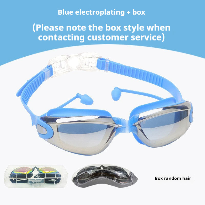 Boîte à lunettes plaquée bleue