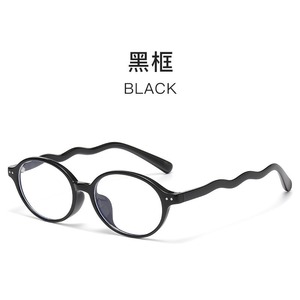 แว่นตาทรงกลมขอบเต็มสีดำ เลนส์ใส CR39 กรอบขนาดกลาง แว่นสายตาสำหรับทุกเพศ - Product Image 1