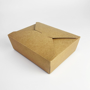 持ち帰り用食品グレードボックス四つ葉トップオープン4クラフト折りたたみカスタム使い捨て紙持ち帰り用食品包装ボックス - Product Image 5