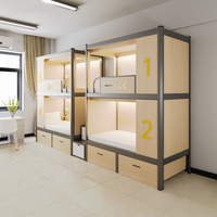 Lit superposé en fer, design moderne capsule spatiale, pour dortoirs scolaires, auberges de jeunesse, appartements, hôtels commerciaux