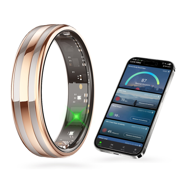 Customized Smart Ring Android ECG Health Fitness Tracker with Gesture Control Counter API SDK for Men and Women