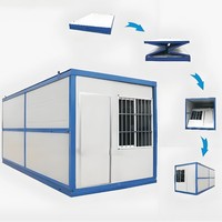 Maison modulaire en structure acier, cabane préfabriquée, maison conteneur mobile pliable de 20 pieds