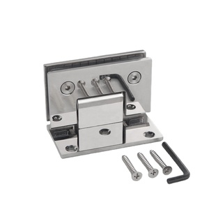 Ferramenta in acciaio inox incorniciato specchio a perno nascosto in vetro porta doccia cerniera <span class=keywords><strong>per</strong></span> occhiali da doccia - Product Image 4