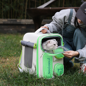 Mochila para Gatos Moorpet, de Tela Oxford con Ventana Transparente, para Viajes al Aire Libre - Product Image 4