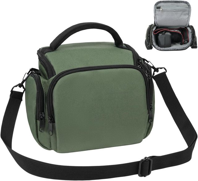Camera Shoulder Crossbody Bag Case Compatible for Nikon, Canon, Sony SLR/DSLR Mirrorless Cameras and Lenses Waterproof