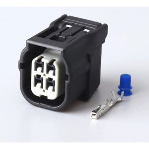 Conector de sensor de oxígeno automotriz de 4 posiciones, impermeable, negro, PBT, IP20, conector en T macho y hembra - Product Image 2