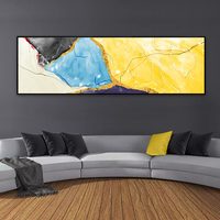 Peinture abstraite moderne sur toile encadrée sur mesure pour hôtel, commande en gros, art mural coloré pour chambre à coucher, idéal pour l'hôtellerie