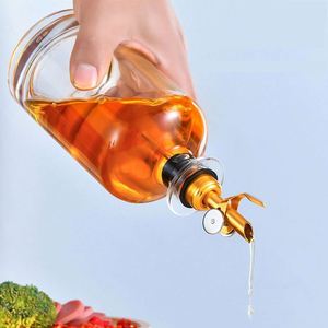 Glass Bottle Olive Oil <b>Dispenser</b> Bottle for Kitchen With Metal Pour Spout - Product Image 3